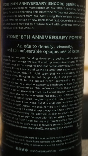 stone 20th anniversary encore series 6th anniversary porter 3